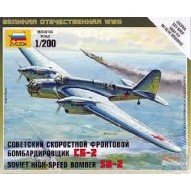 Zvezda 6185 1/200 SOVIET BOMBER SB-2