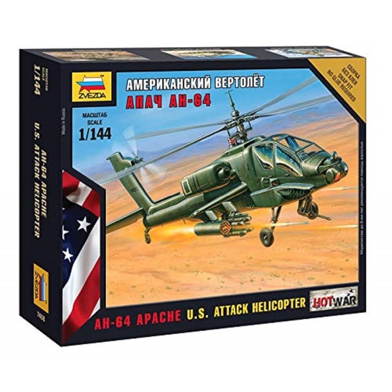Zvezda 7408 1/144 Apache Helicopter