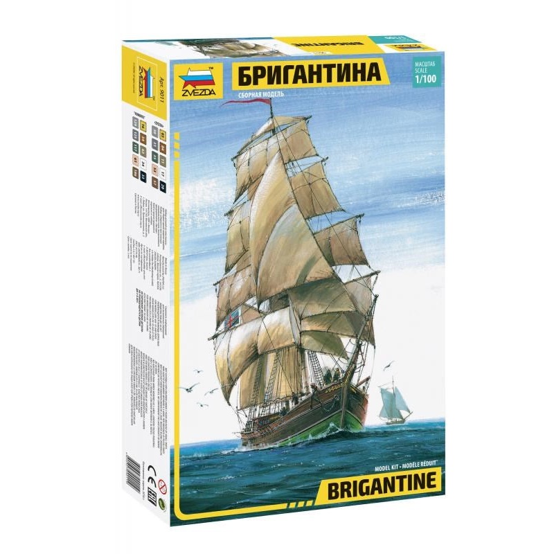 Zvezda 9011 1/100 ENGLISH BRIGANTINE