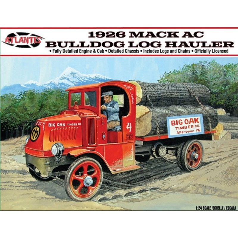 Atlantis Models M2401 1926 Mack Bulldog Log Hauler