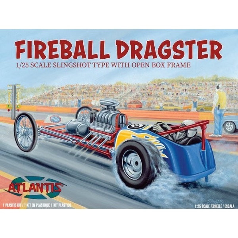 Atlantis Models M6710 1/24 Fireball Dragster – Slingshot Type w/Open-Box Frame