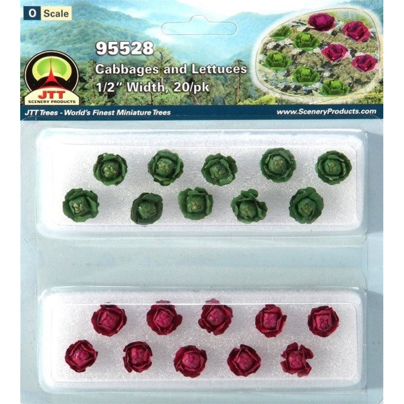 JTT Scenery 95528 Cabbage and Lettuce (O Scale) – 20pk