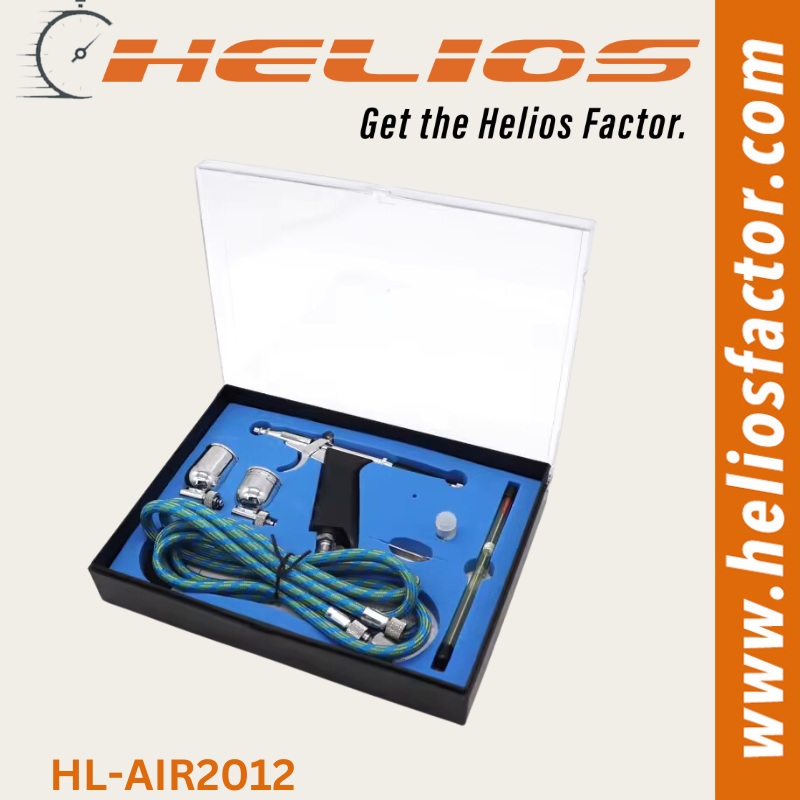 Helios – Single Action Gun Handle Gravity Airbrush Kit