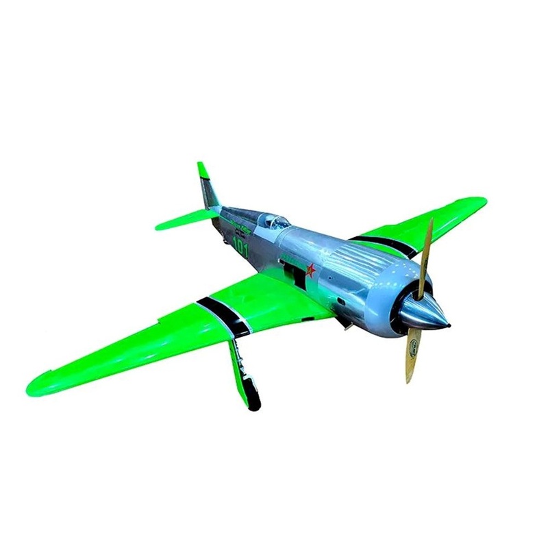 Seagull Models SEA302NPGEAR YAK 11 Reno Racer 71 wingspan 35cc Perestroika Green/ Chrome included ER-120 90Retracts Aluminum spinner 4