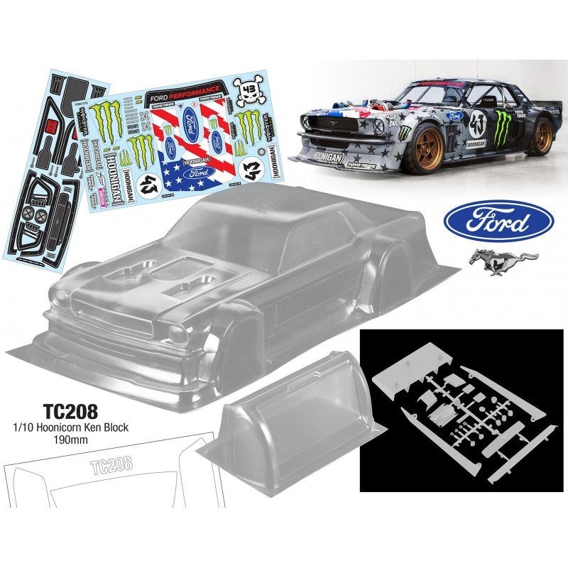 Team C TC208-US 1/10 Hoonicorn Ken Block 200mm US Flag bonnet Decal Sheet