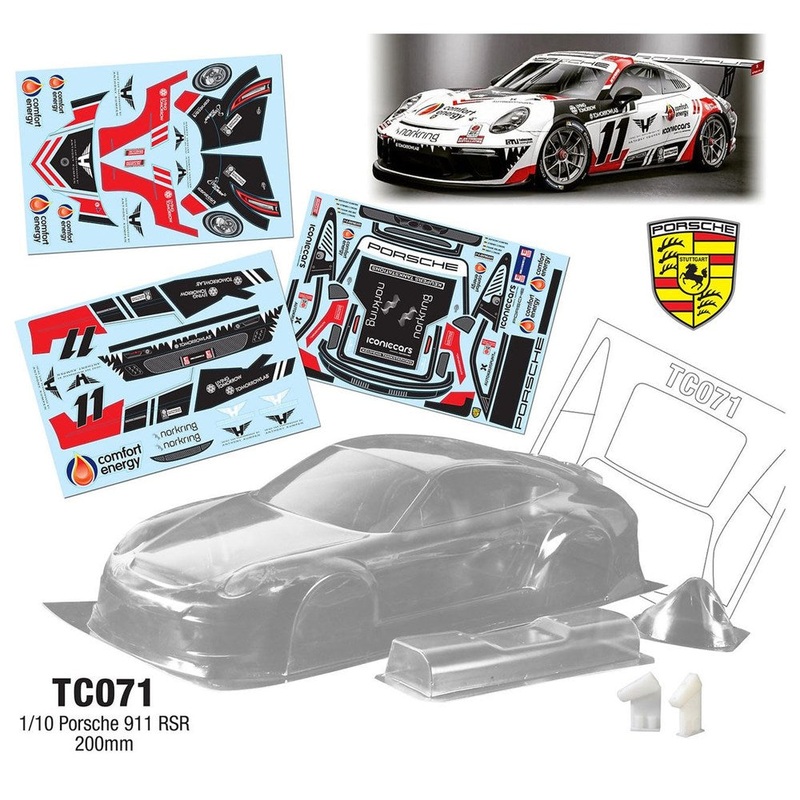 Team C TC321-91 TC321 1/10 Porsche 911 RSR 190mm 91 Decal Sheet by Team C