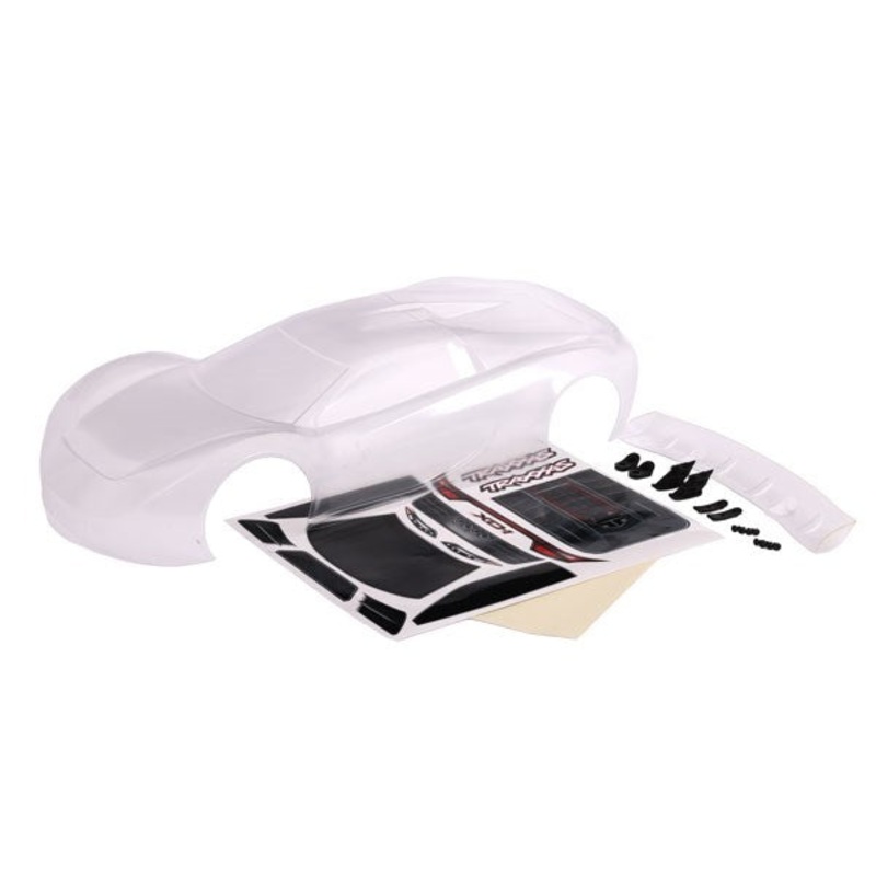 Traxxas 6413 BODY XO-1 CLEAR W/WING