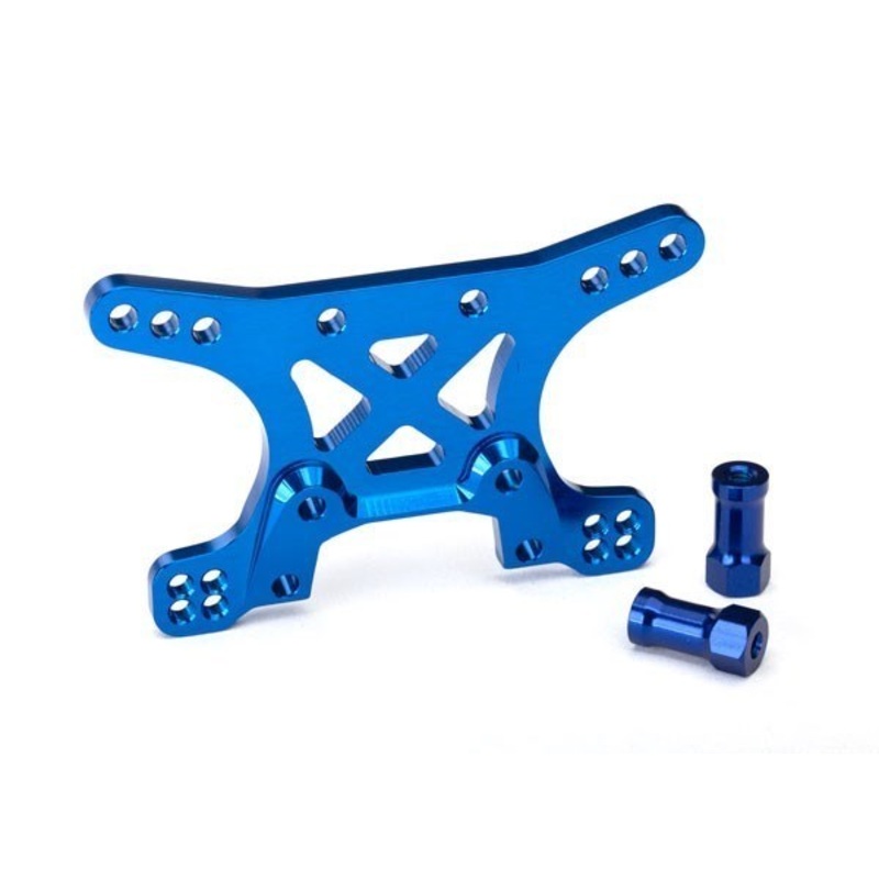 Traxxas 6440 – Shock tower front 7075-T6 aluminum (blue-anodized)