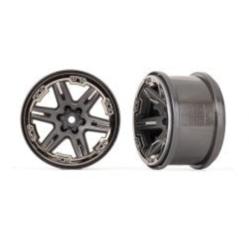 Traxxas 6772-BLKCR WHEELS RXT GRAPHITE GRAY 2.8