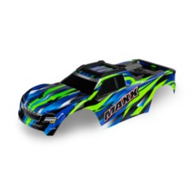Traxxas 8918G Body Maxx green (painted decals applied)