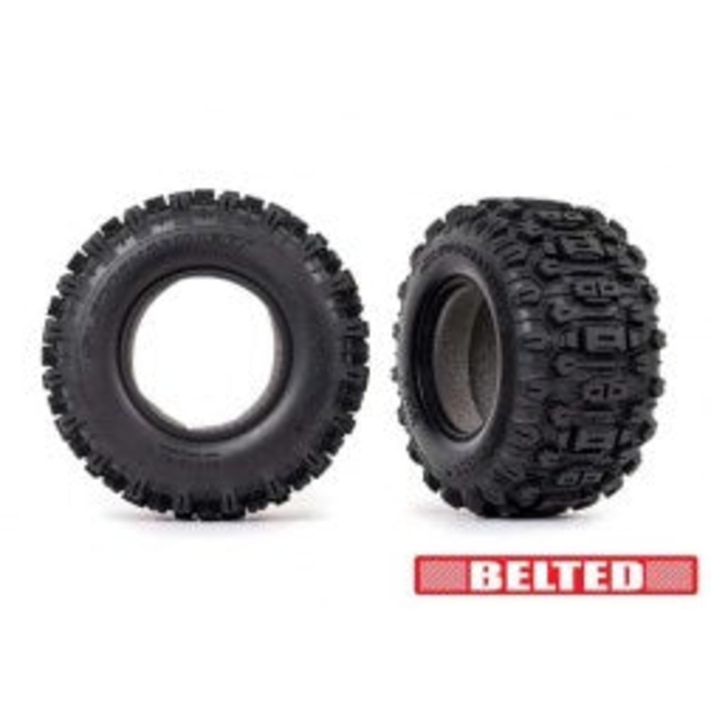 Traxxas 8975 TIRES SLDGEHMR AT BELTED/INSRT