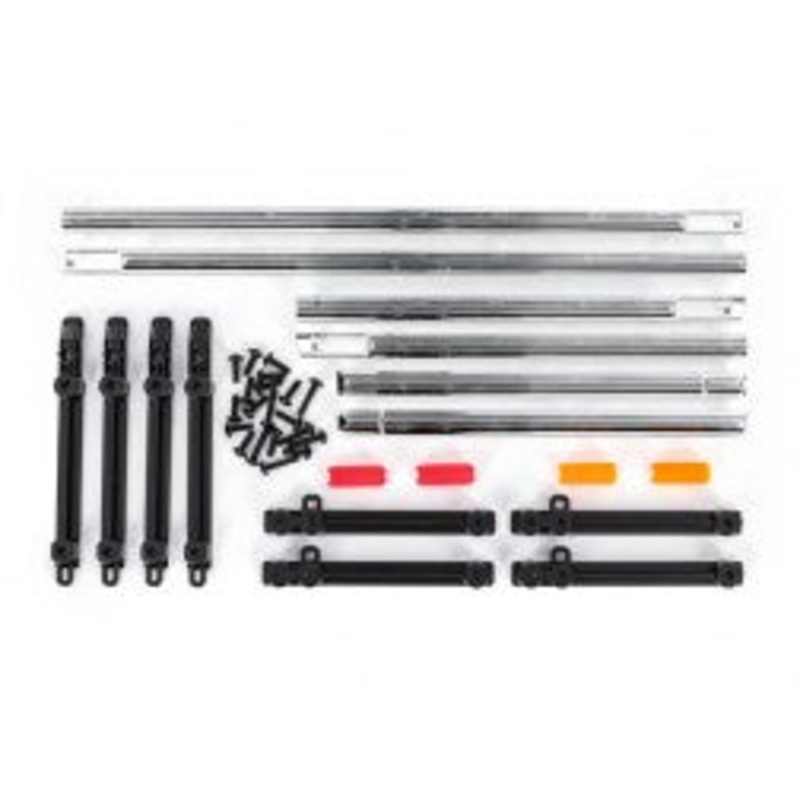 Traxxas 9231 Side trim left & right (chrome)/ LED lens/ 2.6x8mm BCS (14)/ 2.6x10mm BCS (6) (fits #9230 body)