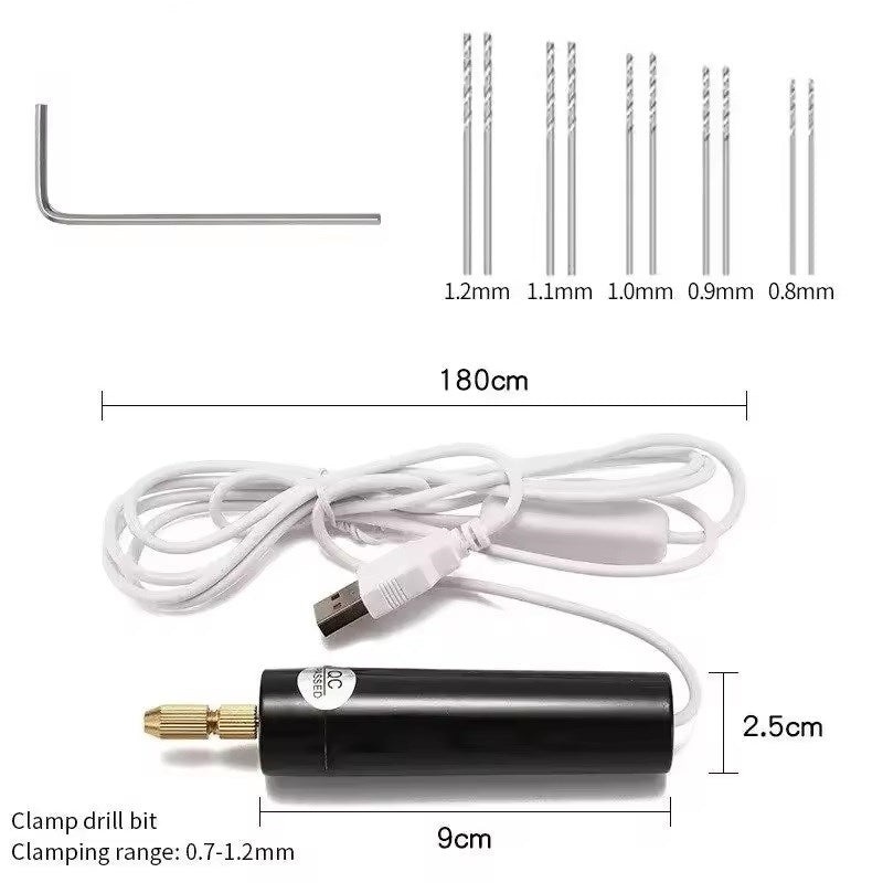 Helios – Mini USB Powered Drill – Precision Professional Mini USB Drill with Bits