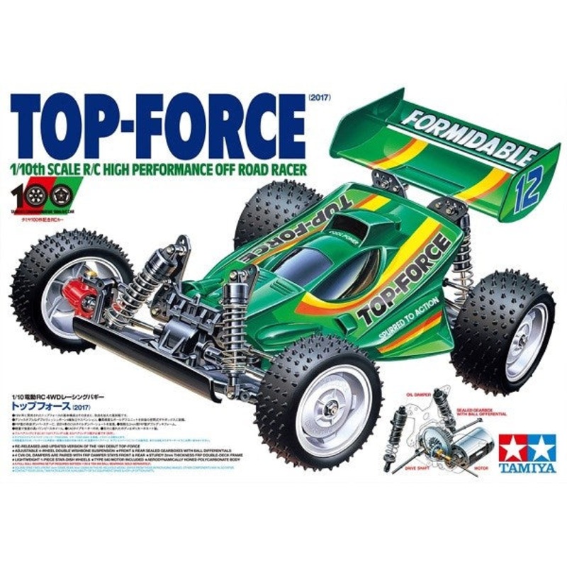 Tamiya 47350 RC Kit: 1/10 4WD Top-Force Off-Road Buggy (2017)