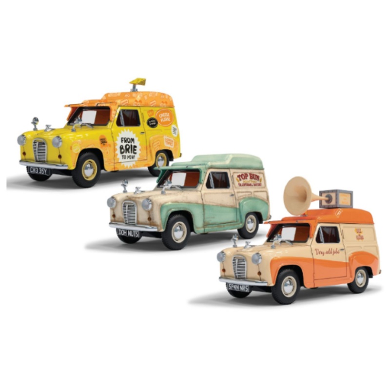 Corgi CC80505 Corgi 1/43 Wallace & Gromit Austin A35 Van Collection – Anti-Pesto Top Bun Spick & Spanmobile