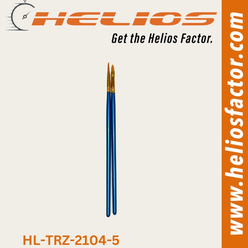 Helios – 2 Pcs Set Professional Nylon Paint Brush – Watercolor Acrylic – Wooden Handle