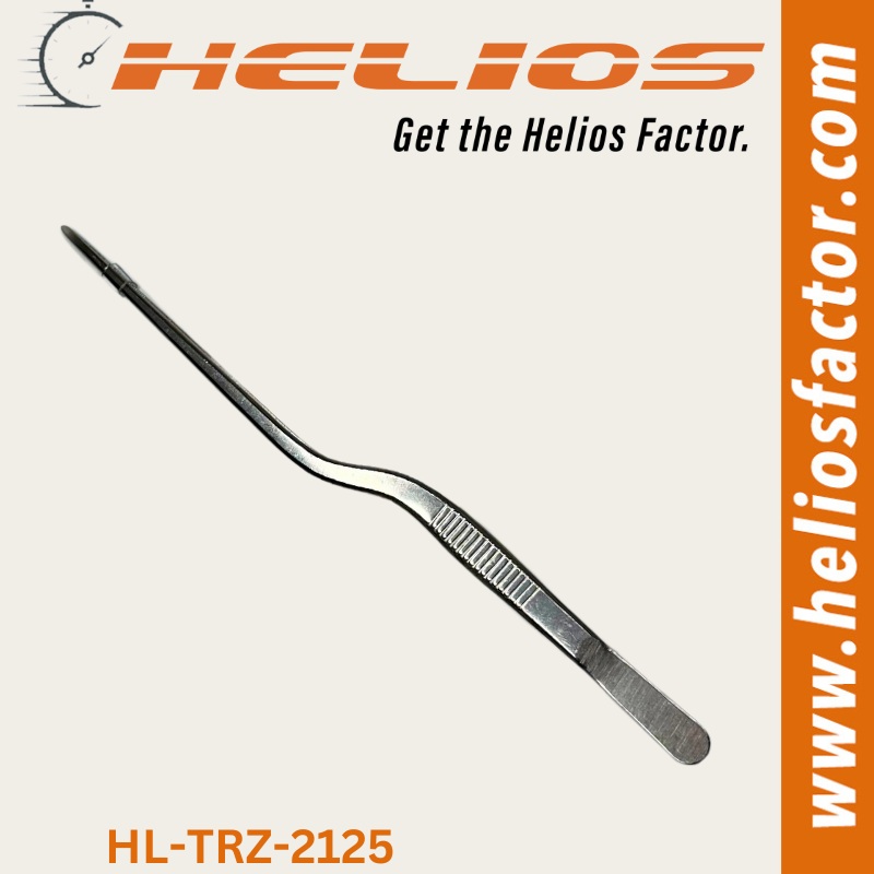 Helios – 200mm Angled Clamp Tweezers – High Grade Stainless Steel