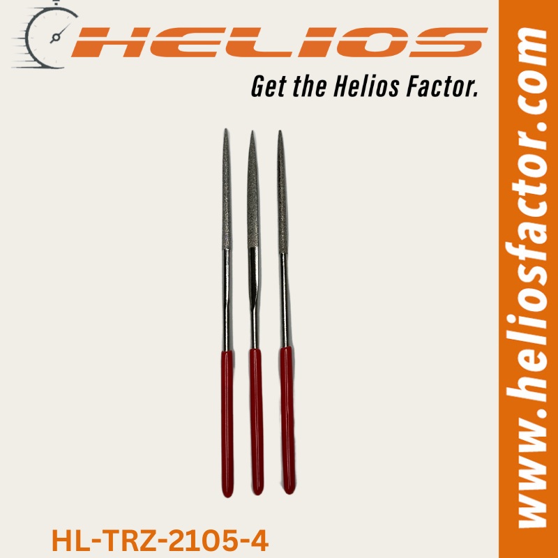 Helios – 3x Diamond Needle File Set (2x  Round and 1x Oval)