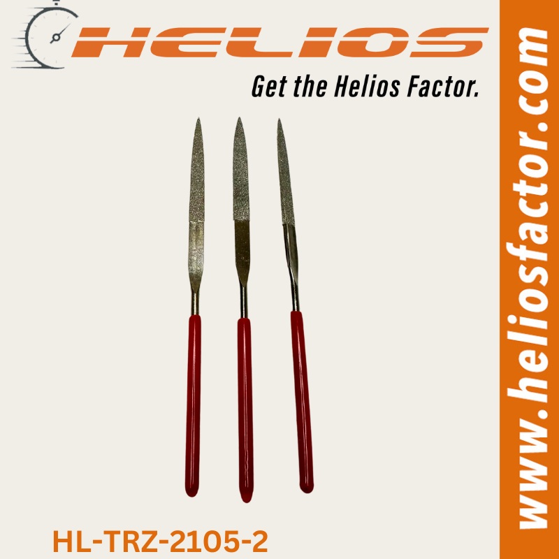 Helios – 3x Diamond Needle File Set (3x Flat Spear)