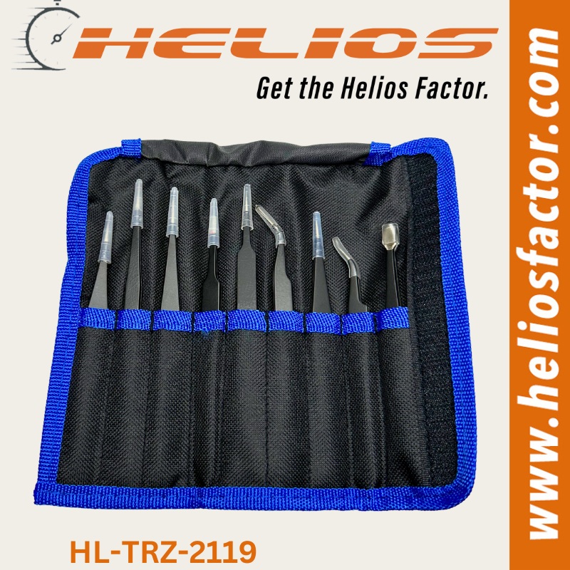 Helios –  Anti-static ESD Stainless Steel Tweezers Set