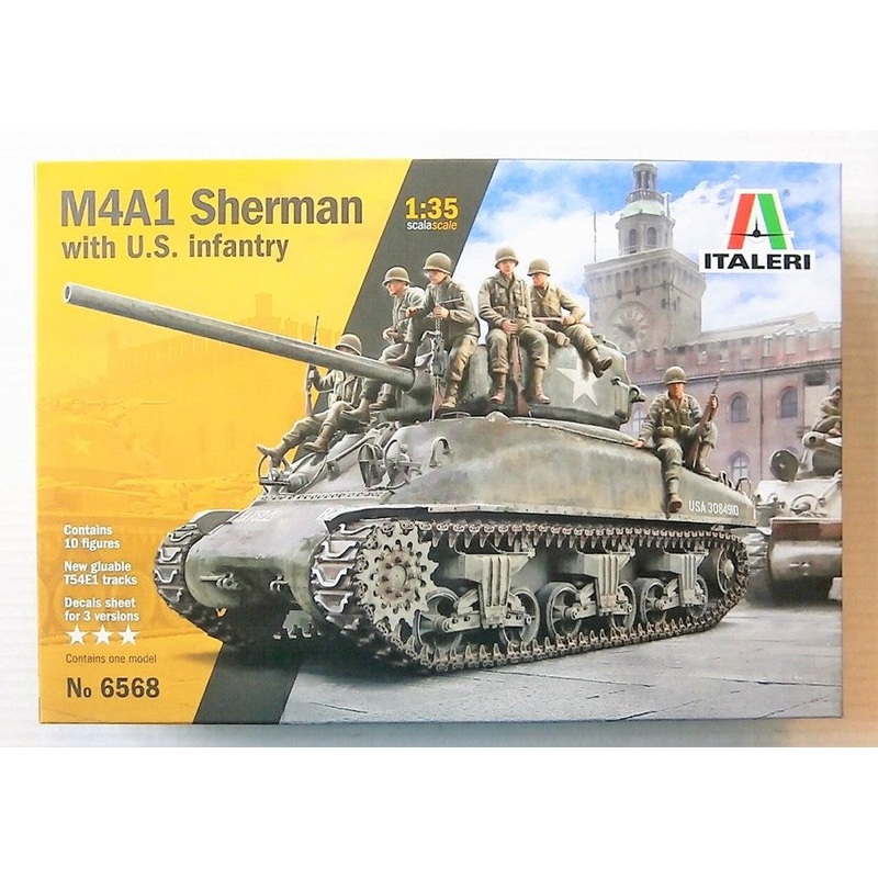 Italeri 6568 1/35 M4A1 SHERMAN W/INFANTRY