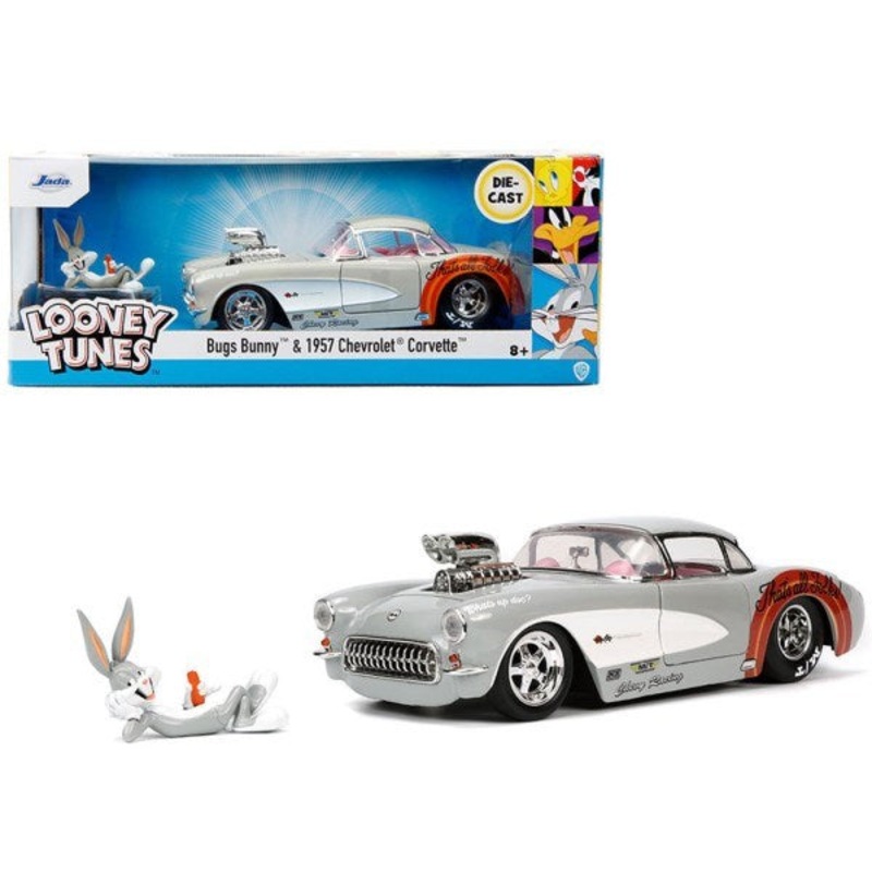 Jada 32390 1/24 1957 Chevrolet Corvette w/Bugs Bunny Figurine – Looney Tunes