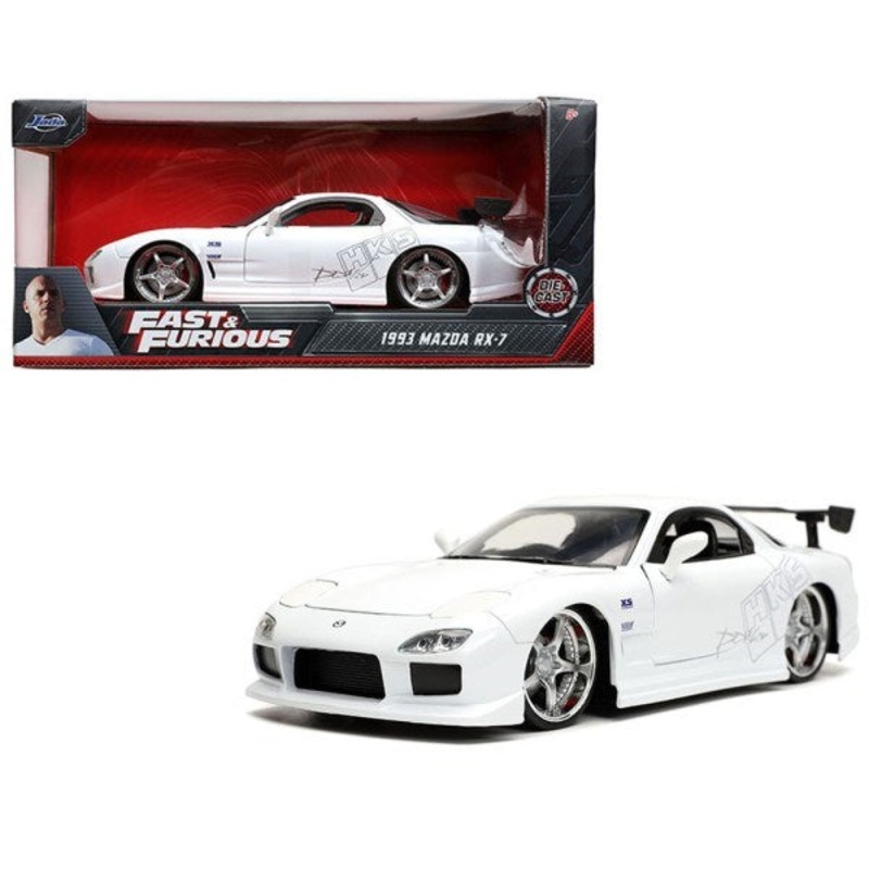 Jada 32607 1/24 1993 Mazda RX-7 (White) – Fast and Furious