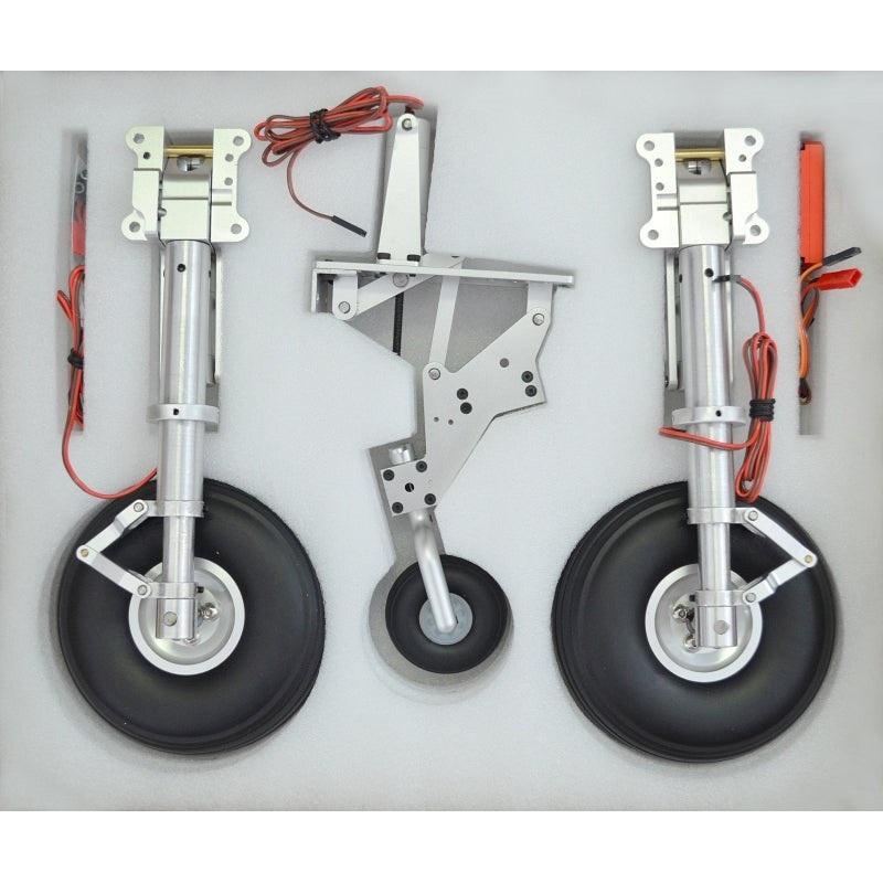 Seagull Models ER-150.369 Optional box of ER-150 100 Retract Rotating 90 (two inside) 4.5 Rubber wheels and Electric retract tail gear 2 Rubber wheel for SkyRaider A-5 (SEA369)