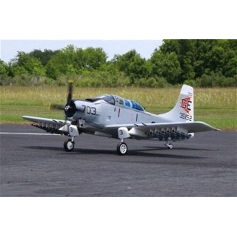 Seagull Models LH369GREY Double Seat AD-5/A-1E Skyraider 86 wingspan 35-60cc Grey without Retracts Matte Finish