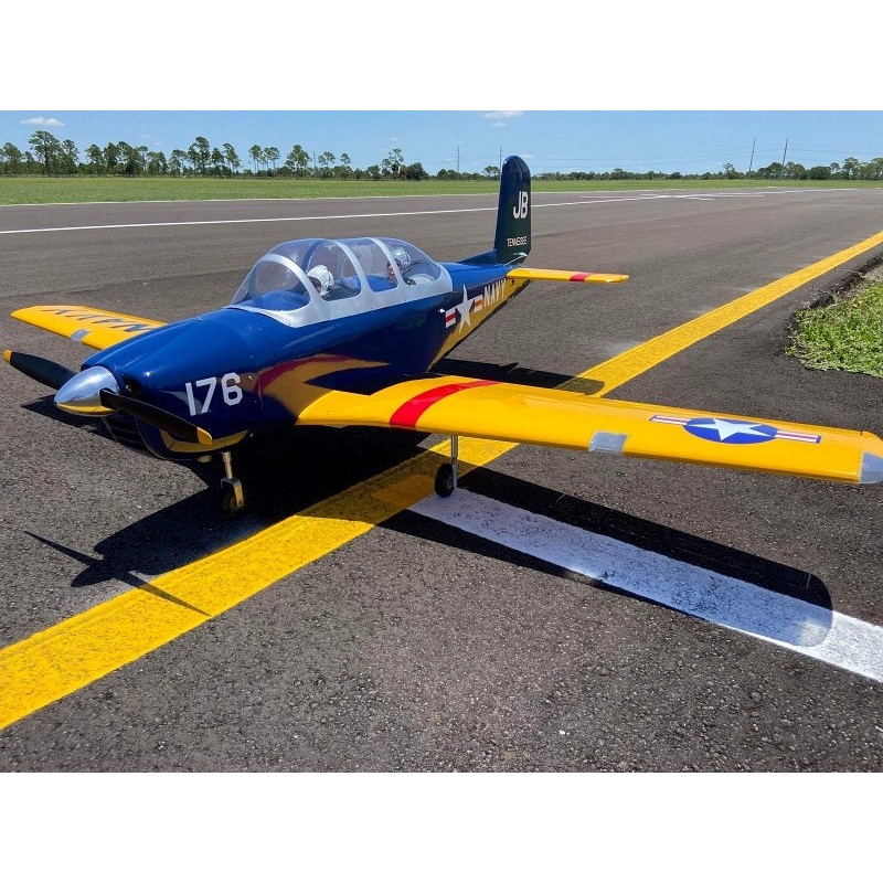 Seagull Models SEA240NG BLUE Navy Turbo Mentor 74.8 wingspan 26cc PU ruber wheel (included ER-120 84 Retracts & 100 Nose Retract)