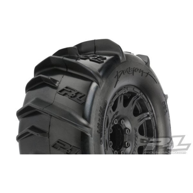 Pro-Line PRO1019210 Dumont 3.8 Paddle MTD on Raid Blk 17mm F/R SRP