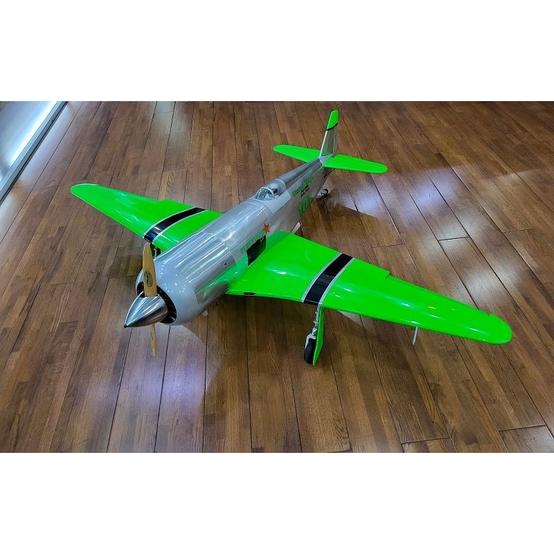 Seagull Models SEA302NP YAK 11 Reno Racer 71 35cc Perestroika Green/ ChromeAluminum spinner 4 without ER-120 90 Retracts