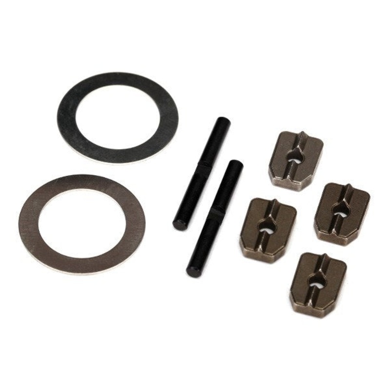 Traxxas 7783X – Spider Gear Shaft (2)/ spacers (4)/16×23.5x.5 stainless washer (2) (for #7781X aluminum differential carrier)