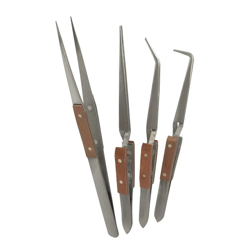 Helios –  Premium Secure Hold Stainless Steel Tweezers Set