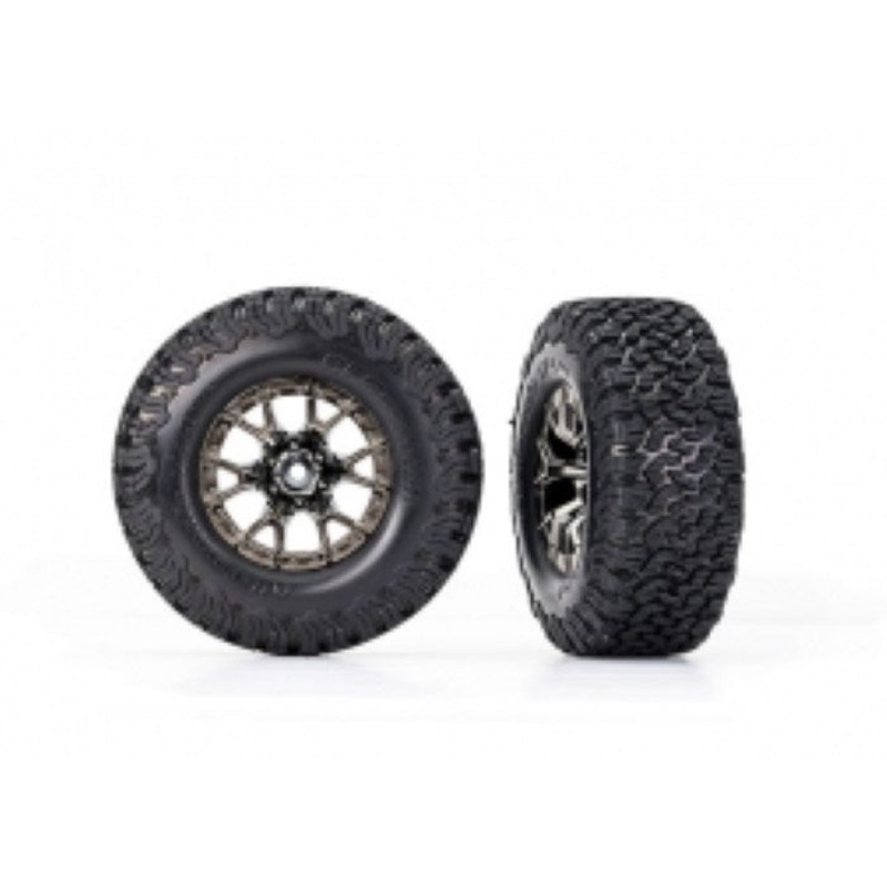 Traxxas 10186-BLKCR T&W BLK CHRM WHL BFG AT TA KO2 2WD FR