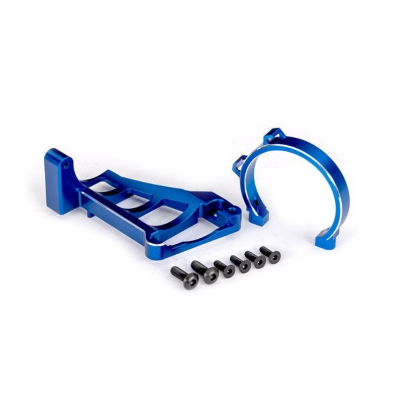 Traxxas 10262-BLUE Motor Mounts Blue Alum For 3483