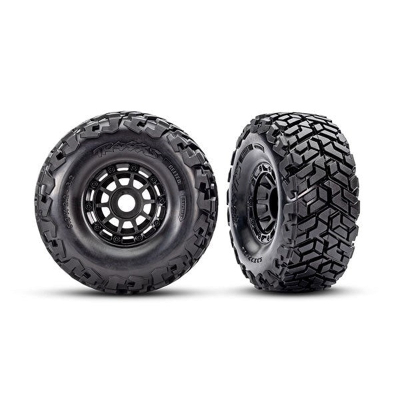 Traxxas 10272 T&W Black Wheel Maxx SC Tires (L&R)
