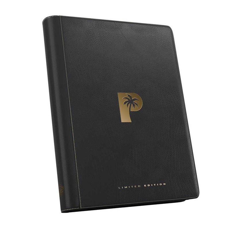 Palms Off LE24-16 Limited Ed. Mega Capacity 16 Pocket Binder Black and Gold (1280 slot)