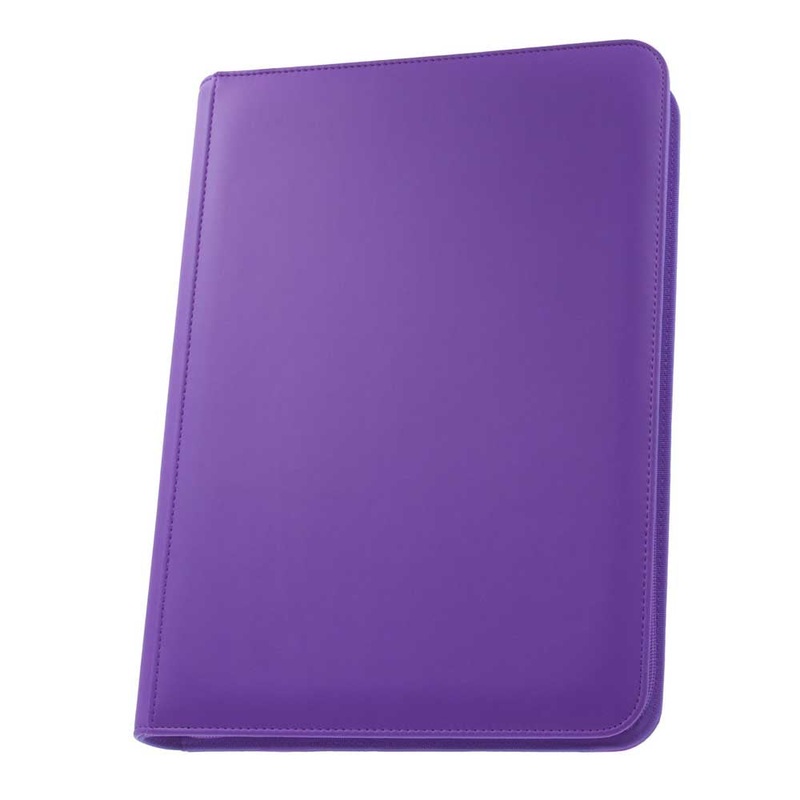 Palms Off STL-09-PUR STEALTH 9 Pocket Zip Binder Purple