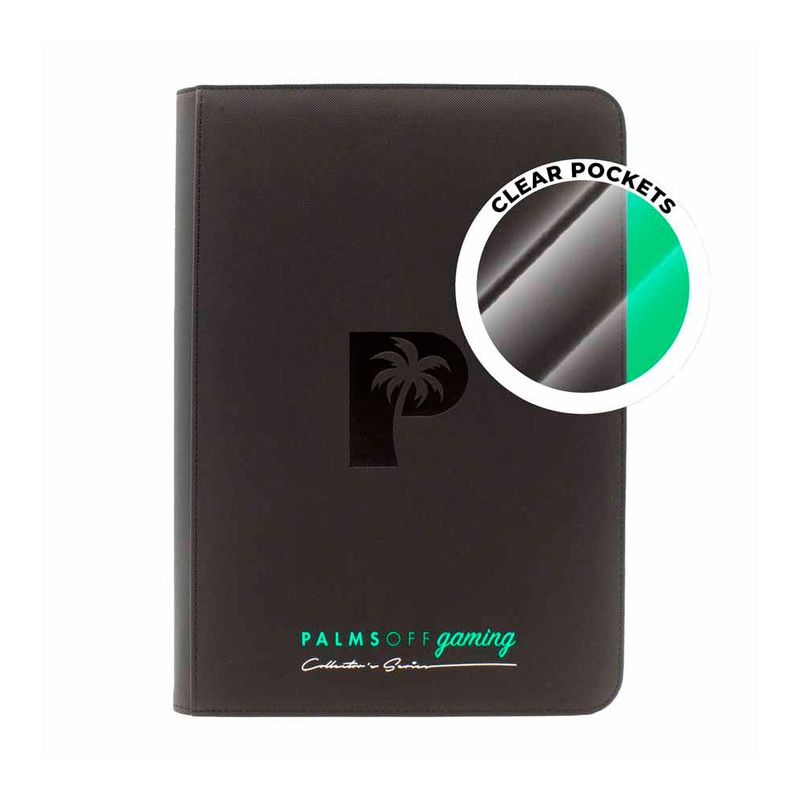 Palms Off ZB-TOP-216-BLK Collectors Series Top Loader Zip Binder Black