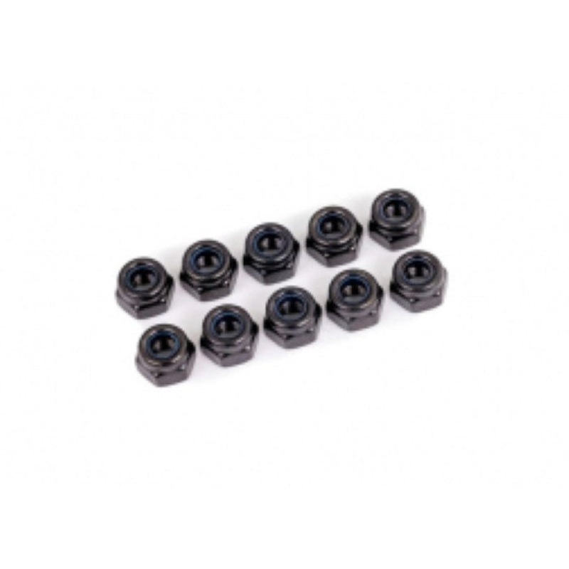 Traxxas 1748 NUTS 4MM NYLON LOCKING BLK