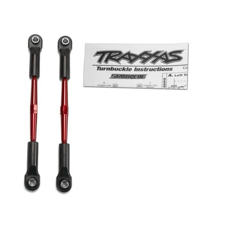 Traxxas 2336X – Turnbuckles Aluminum (Red-Anodized) Toe Links 61Mm (