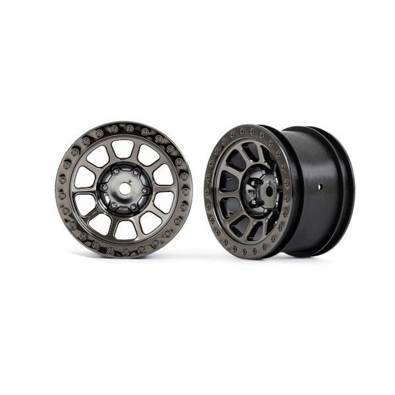 Traxxas 2480A WHEEL 2.2 BLK CHRM BEADLOCK R