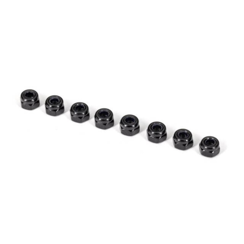 Traxxas 2745X Nuts 3mm nylon locking black (8)