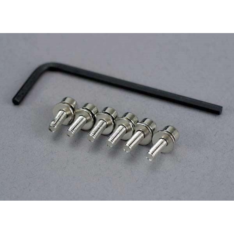 Traxxas 3159 – Screws 3x10mm caphead machine (hex drive) (6)/ lockwashers (6)/ hex wrench