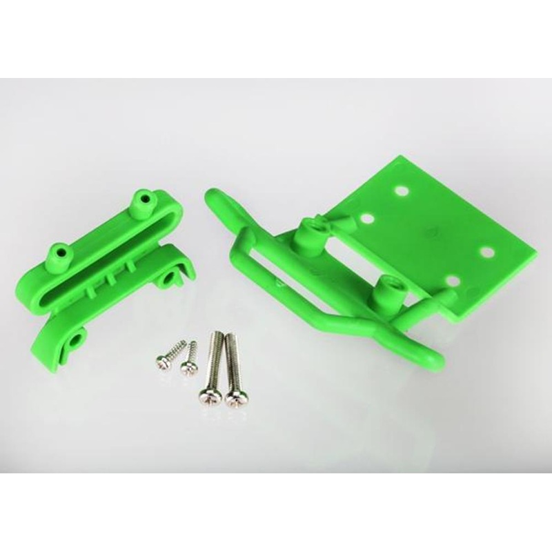 Traxxas 3621A – Bumper front / bumper mount front / 4x23mm RM (2)/ 3x10mm RST (2) (green)