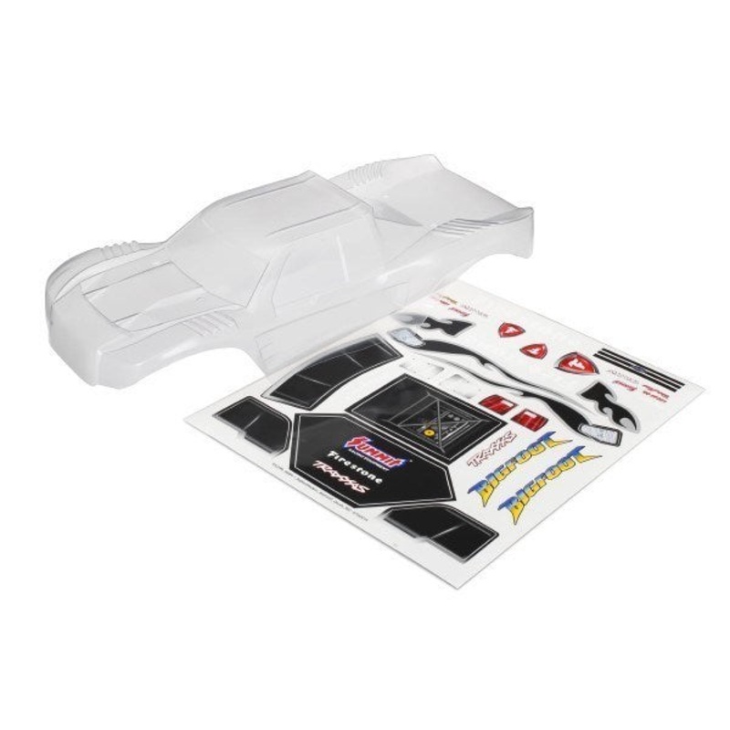Traxxas 3657 – Body Bigfoot Officially Licensed replica (clear requires painting)/ window masks/ decal sheet