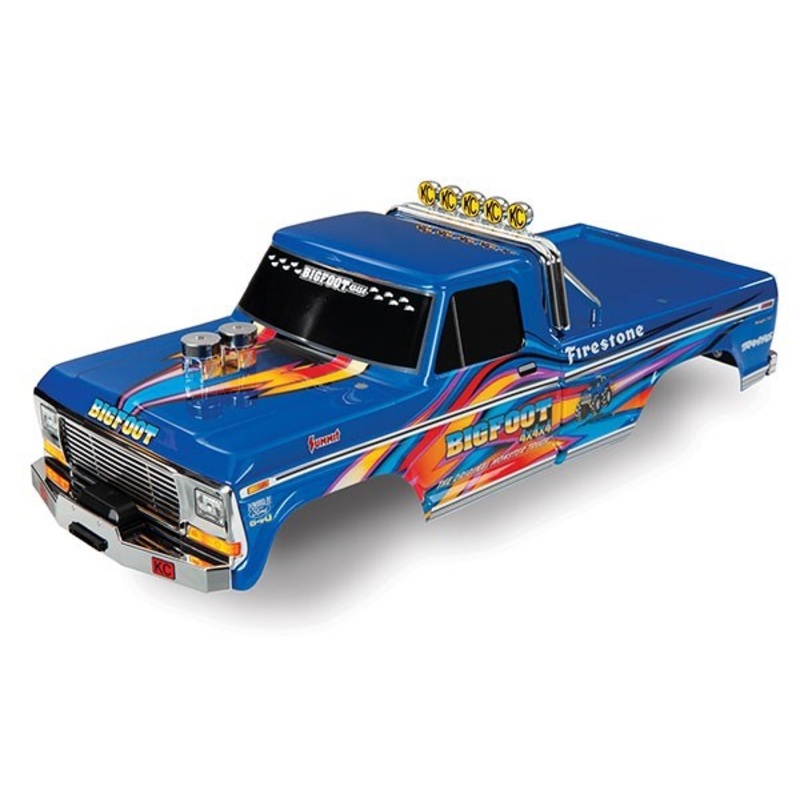 Traxxas 3661X – Body Bigfoot No. 1 blue-x Officially Licensed replica (painted decals applied)