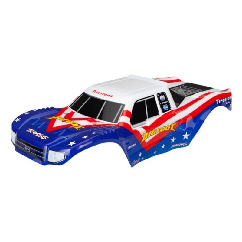 Traxxas 3676 BODY BIGFOOT RWB DECALS APPLD