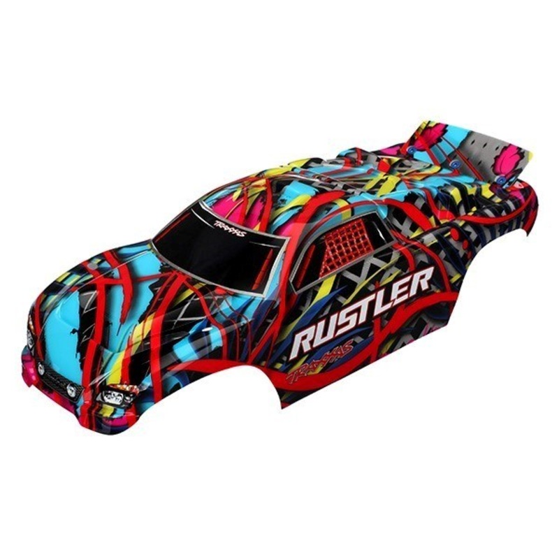 Traxxas 3749 – Body Rustler Hawaiian Graphics (Painted Decals Applied)